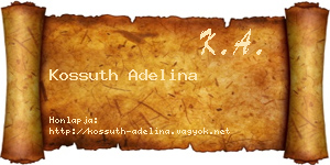 Kossuth Adelina névjegykártya